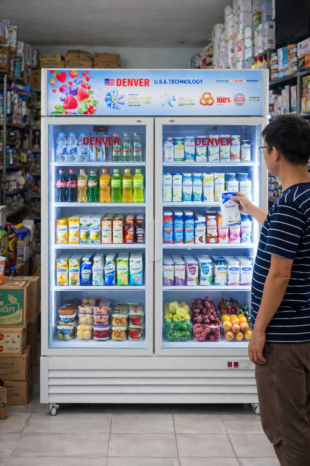 Tủ mát 2 cánh Denver TM 1680GTD 540L