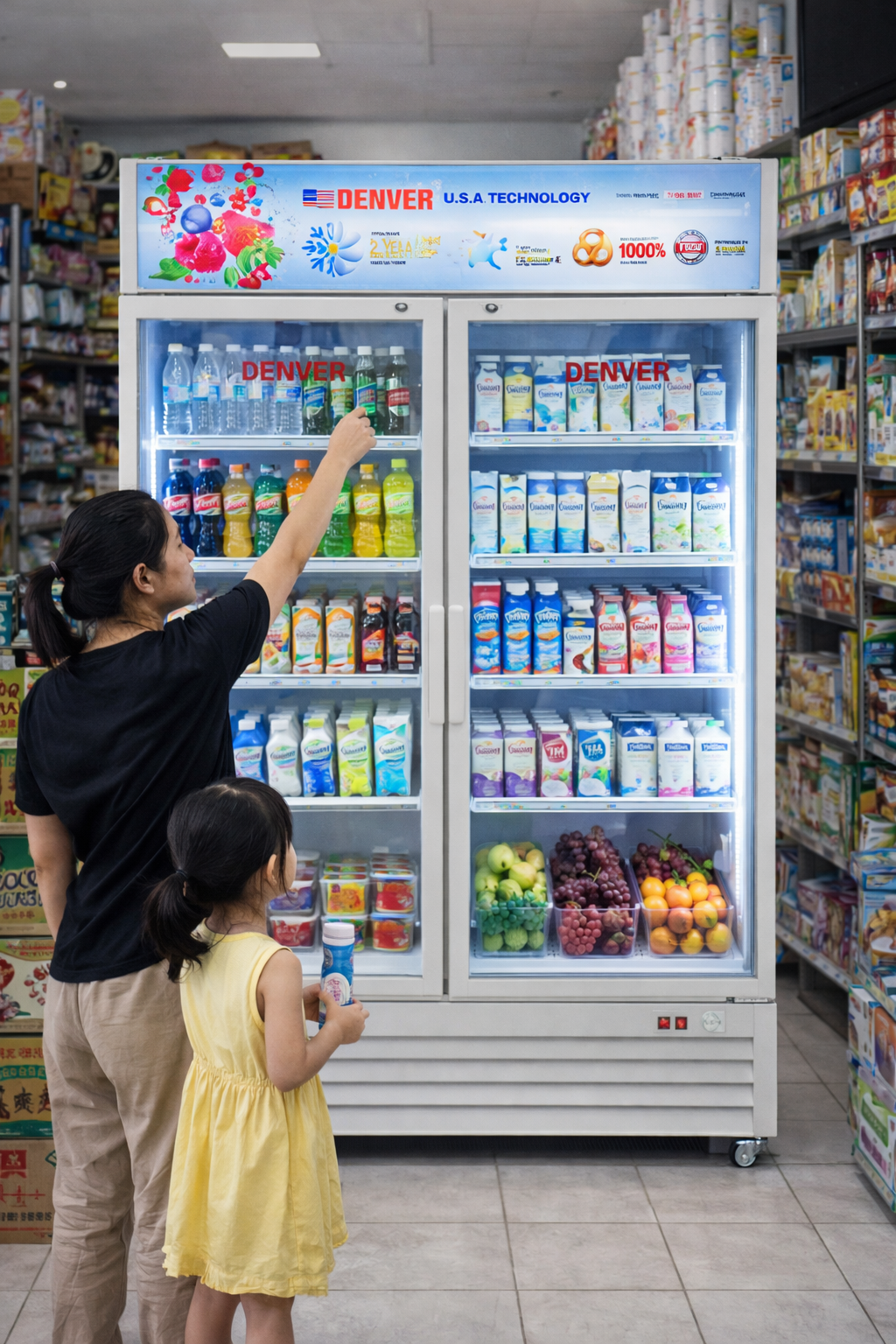 Tủ mát 2 cánh Denver TM 2000GTL 1050L