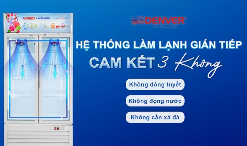 Ưu tiên lựa chọn tủ mát 2 cánh sử dụng công nghệ làm lạnh gián tiếp kết hợp quạt gió giúp khí lạnh lan tỏa đều, duy trì nhiệt độ ổn định
