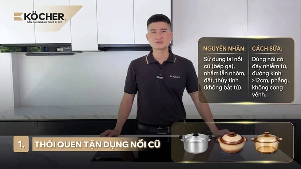 Kiểm tra ký hiệu trên đáy nồi hoặc sử dụng nam châm để biết nồi có đáy bắt từ hay không